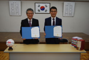 한국·서울고등학교와의 상호협정 조인식을 실시했습니다